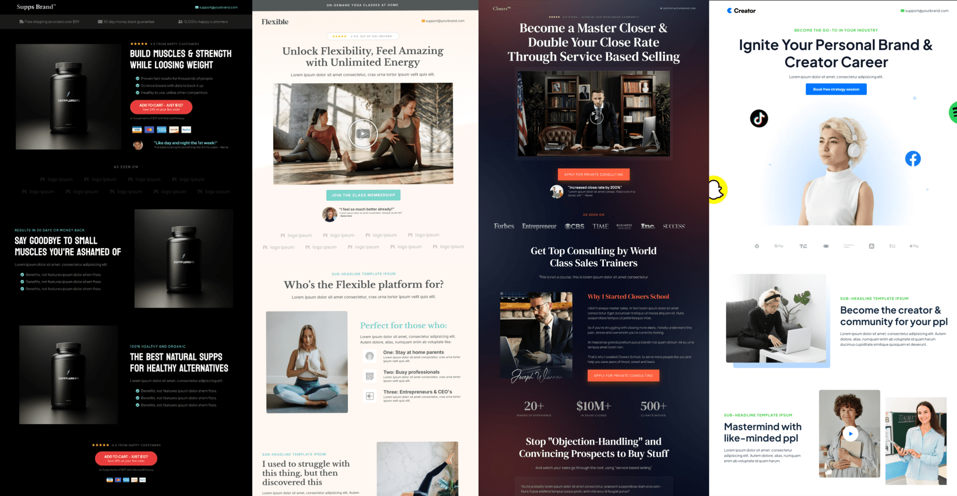 Supplement Ecom Funnel, Online Classes Funnel, Course Funnel, The Creator Funnel, Consulting Funnel Supplement Ecom Funnel, Online Classes Funnel, Course Funnel, The Creator Funnel, Consulting Funnel